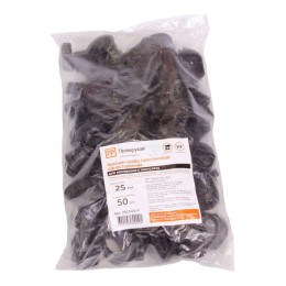 Крепеж-скоба односторонняя d25мм для прямого монтажа атмосф. пластик. черн. (уп.50шт) Промрукав PR13