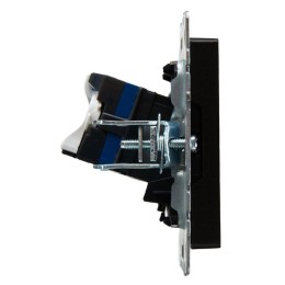 Розетка компьютерная СП RJ45 кат.6 BRITE РК11-БрЧ механизм черн. IEK BR-K10-2-K02