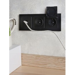 Розетка компьютерная СП RJ45 кат.6 BRITE РК11-БрЧ механизм черн. IEK BR-K10-2-K02