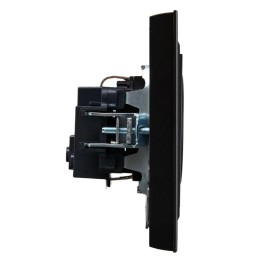 Розетка СП BRITE РСР14-1-0-БрЧ 16А в сборе с заземл. защ. шторки черн. IEK BR-R14-16-K02-F