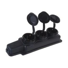 Колодка удлинителя 3-м с заземл. 16А IP44 1ф 250В защ. крышки каучук черн. БЕЛТИЗ РП 16-334