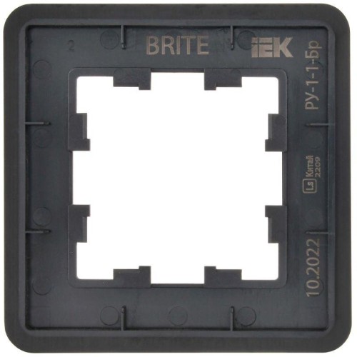 Рамка 1-м BRITE РУ-1-1-Бр метал. черн. RE IEK BR-M12-M-01-K02
