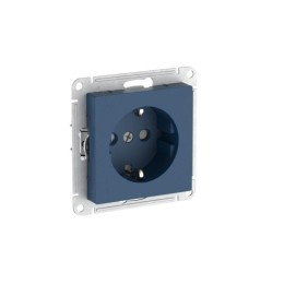Розетка AtlasDesign 16А с заземл. защ. шторки быстрозажим. клем. механизм аквамарин SE ATN001145S