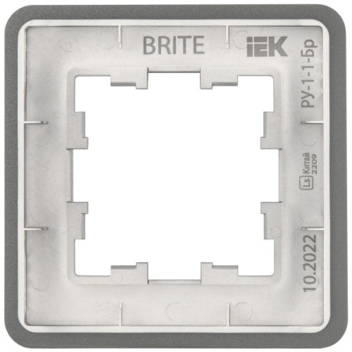 Рамка 1-м BRITE РУ-1-1-Бр метал. титан RE IEK BR-M12-M-01-K48