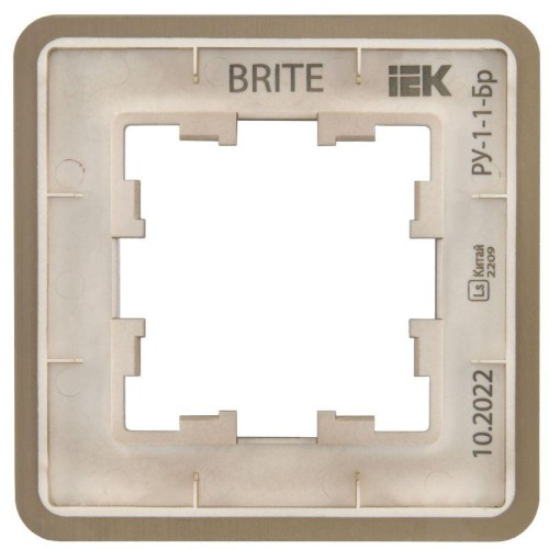 Рамка 1-м BRITE РУ-1-1-Бр метал. латунь RE IEK BR-M12-M-01-K49