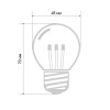 Лампа светодиодная 2Вт шар d45 6LED прозрачная бел. E27 эффект лампы накаливания для белт-лайт Neon-