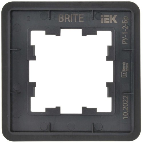 Рамка 1-м BRITE РУ-1-1-Бр метал. черн. RE AL IEK BR-M12-M-21-K02