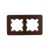 Рамка 2-м BRITE РУ-2-1-Бр метал. коричн. RE AL IEK BR-M22-M-21-K30