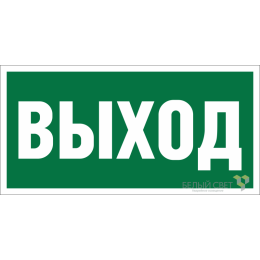 Наклейка NPU-2110.E22 "Выход" Белый свет a10862