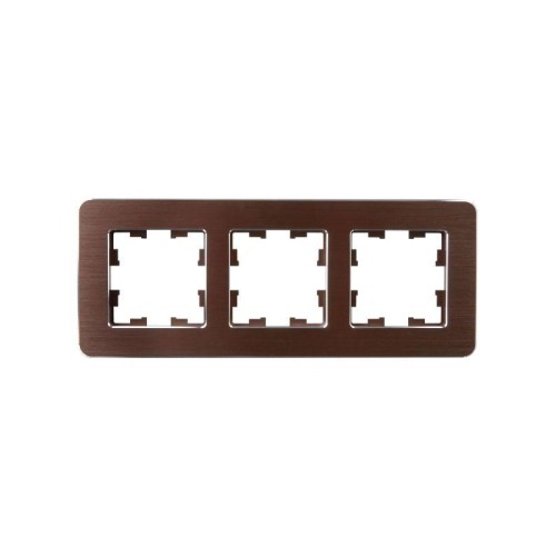 Рамка 3-м BRITE РУ-3-1-Бр метал. коричн. RE AL IEK BR-M32-M-21-K30