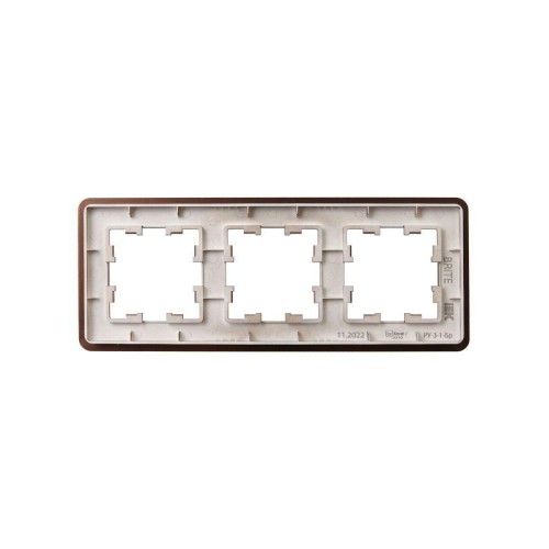 Рамка 3-м BRITE РУ-3-1-Бр метал. коричн. RE AL IEK BR-M32-M-21-K30