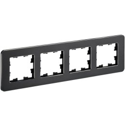 Рамка 4-м BRITE РУ-4-1-Бр метал. черн. RE IEK BR-M42-M-01-K02