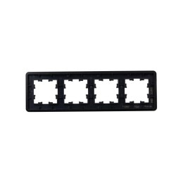 Рамка 4-м BRITE РУ-4-1-Бр метал. черн. RE IEK BR-M42-M-01-K02