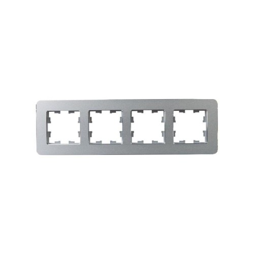 Рамка 4-м BRITE РУ-4-1-Бр метал. алюм. RE IEK BR-M42-M-01-K47