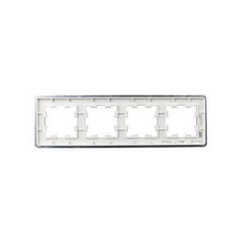 Рамка 4-м BRITE РУ-4-1-Бр метал. алюм. RE IEK BR-M42-M-01-K47