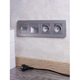 Рамка 4-м BRITE РУ-4-1-Бр метал. алюм. RE IEK BR-M42-M-01-K47