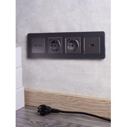 Рамка 4-м BRITE РУ-4-1-Бр метал. титан RE IEK BR-M42-M-01-K48