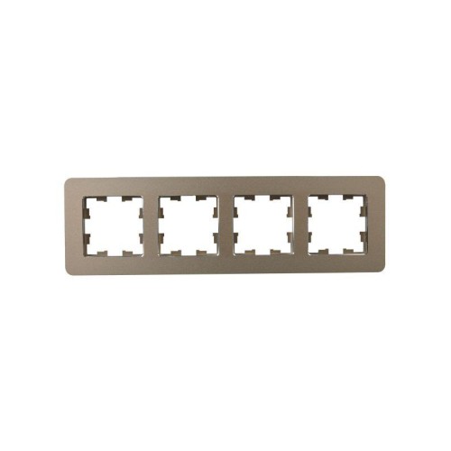 Рамка 4-м BRITE РУ-4-1-Бр метал. латунь RE IEK BR-M42-M-01-K49