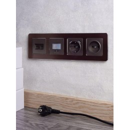 Рамка 4-м BRITE РУ-4-1-Бр метал. коричн. RE AL IEK BR-M42-M-21-K30