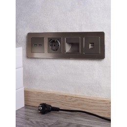 Рамка 4-м BRITE РУ-4-1-Бр метал. шампань RE AL IEK BR-M42-M-21-K37