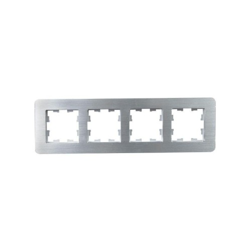 Рамка 4-м BRITE РУ-4-1-Бр метал. алюм. RE AL IEK BR-M42-M-21-K47