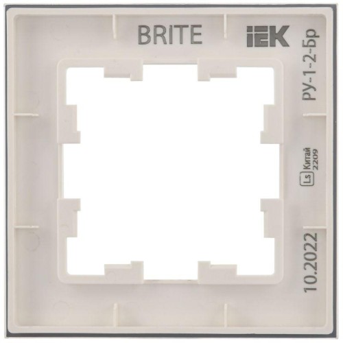 Рамка 1-м BRITE РУ-1-2-Бр стекло бел. матов. IEK BR-M12-G-31-K01
