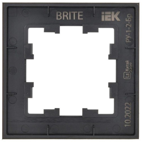 Рамка 1-м BRITE РУ-1-2-Бр стекло черн. матов. IEK BR-M12-G-31-K02
