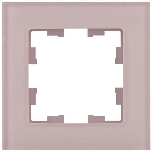 Рамка 1-м BRITE РУ-1-2-Бр стекло розовый матов. IEK BR-M12-G-31-K14