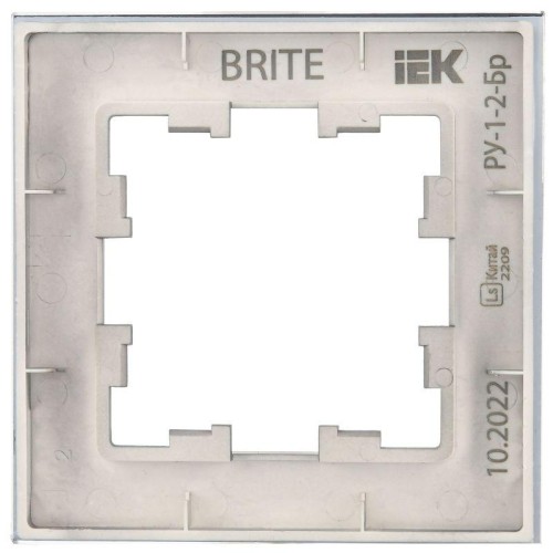 Рамка 1-м BRITE РУ-1-2-Бр стекло маренго матов. IEK BR-M12-G-31-K35