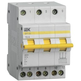 Выключатель-разъединитель трехпозиционный 3п ВРТ-63 16А KARAT IEK MPR10-3-016