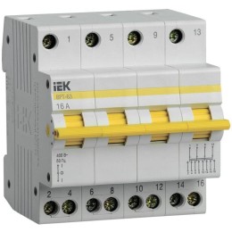 Выключатель-разъединитель трехпозиционный 4п ВРТ-63 16А KARAT IEK MPR10-4-016