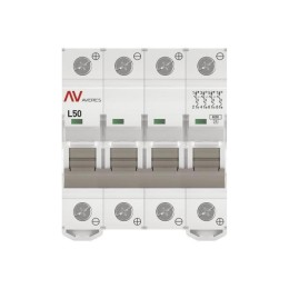 Выключатель автоматический модульный 4п L 50А 6кА AV-6 DC AVERES EKF mcb6-DC-4-50L-av