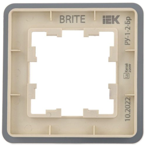 Рамка 1-м BRITE РУ-1-2-Бр стекло песчан. RE IEK BR-M12-G-41-K98