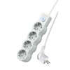 Удлинитель 4х3м с заземл. IP20 с выкл. 10А 2200Вт 220В защ. шторки ПВС 3х1 бел. КОСМОС YKsm3m-4g-Z-V
