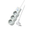 Удлинитель 3х3м с заземл. IP20 с выкл. 10А 2200Вт 220В защ. шторки ПВС 3х1 бел. КОСМОС YKsm3m-3g-Z-V