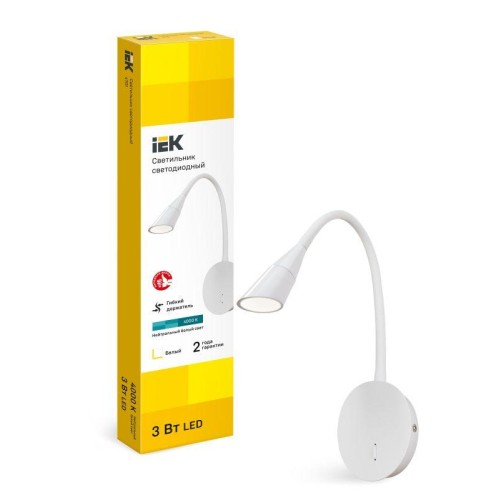 Светильник светодиодный 4701 настенный 3Вт 4000К IP20 бел. IEK LT-DBB0-4701-03-30-K01