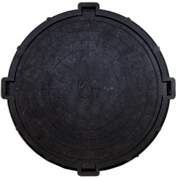 Люк средний нагрузка 60кН d750мм В=110мм полимерно-песчаный черн. SPP