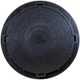 Люк средний нагрузка 60кН d750мм В=110мм полимерно-песчаный черн. SPP