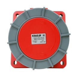 Розетка фланцевая наклонная 445 125А 6h 380AC 3P+PE+N IP67 КЭАЗ 332745