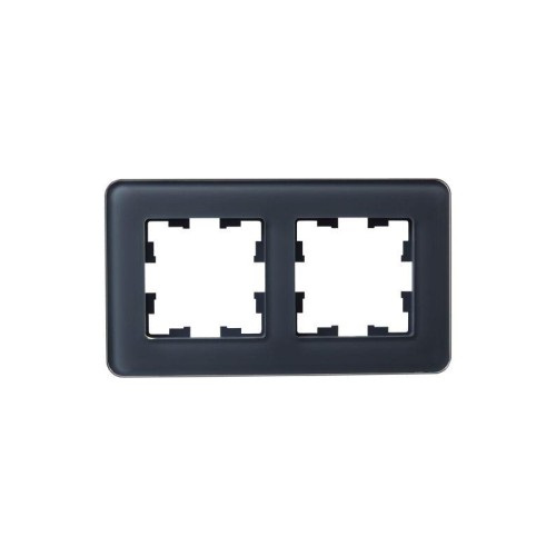 Рамка 2-м BRITE РУ-2-2-Бр стекло графит RE IEK BR-M22-G-41-K53