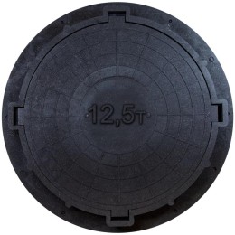 Люк средний нагрузка 125кН d750мм В=110мм полимерно-песчаный черн. SPP
