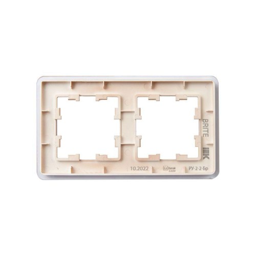 Рамка 2-м BRITE РУ-2-2-Бр стекло дым. RE IEK BR-M22-G-41-K97