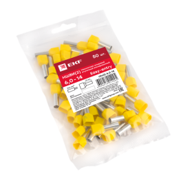 Наконечник штыревой втулочный изол. НШвИ(2) 6.0-14 (уп.50шт) EKF nhvi2-6.0-14