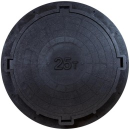 Люк тяжелый нагрузка 250кН d750мм В=110мм полимерно-песчаный черн. SPP