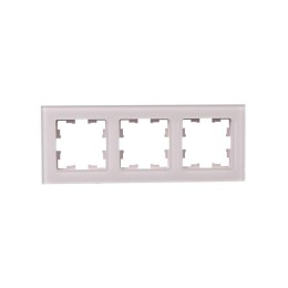 Рамка 3-м BRITE РУ-3-2-Бр стекло розовый матов. IEK BR-M32-G-31-K14