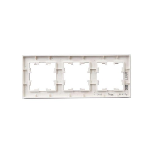 Рамка 3-м BRITE РУ-3-2-Бр стекло розовый матов. IEK BR-M32-G-31-K14