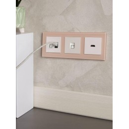 Рамка 3-м BRITE РУ-3-2-БрП стекло перс. матов. IEK BR-M32-G-31-K96