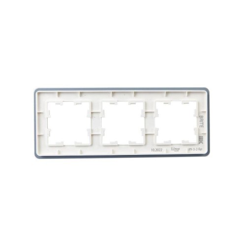 Рамка 3-м BRITE РУ-3-2-Бр стекло бел. RE IEK BR-M32-G-41-K01
