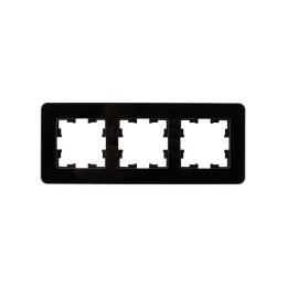 Рамка 3-м BRITE РУ-3-2-Бр стекло черн. RE IEK BR-M32-G-41-K02