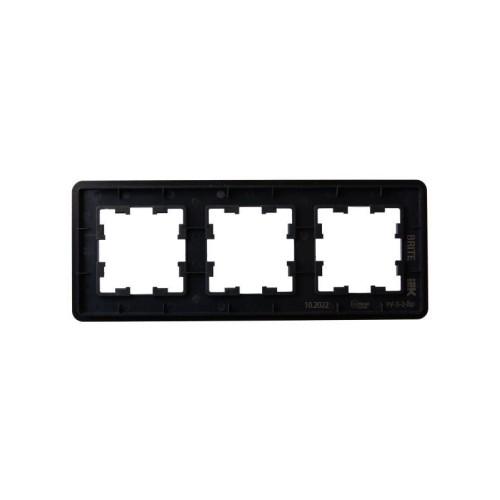 Рамка 3-м BRITE РУ-3-2-Бр стекло черн. RE IEK BR-M32-G-41-K02